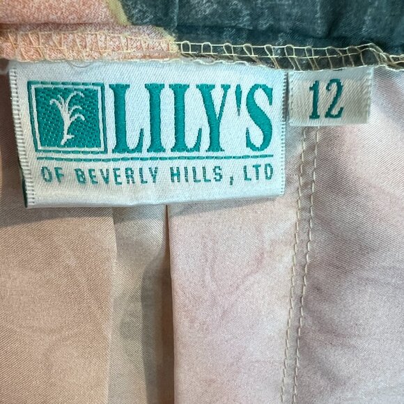 Vtg Lily's of Beverly Hills Matching Tank Top & Pleated Skirt Set M (Sz 12) READ - Picture 14 of 14